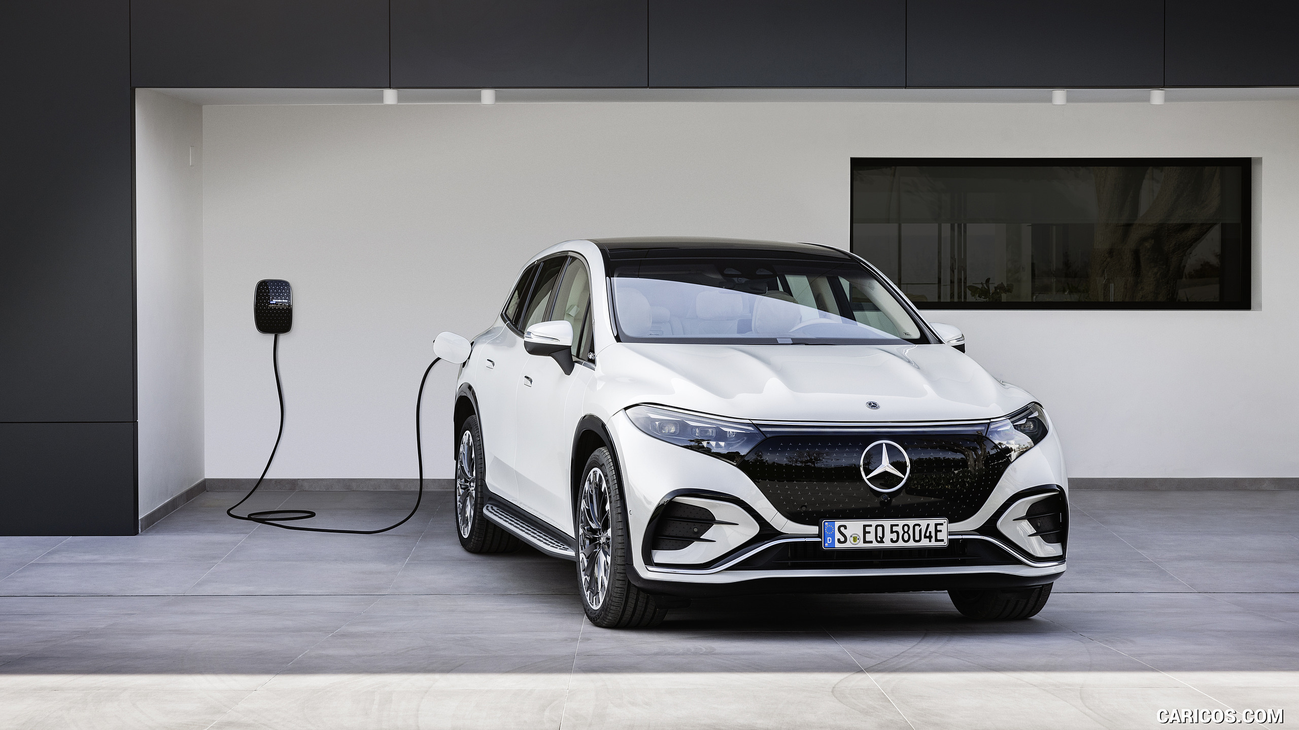 2023 Mercedes-Benz EQS SUV AMG Line (Color: Diamond White) - Charging, #46 of 107