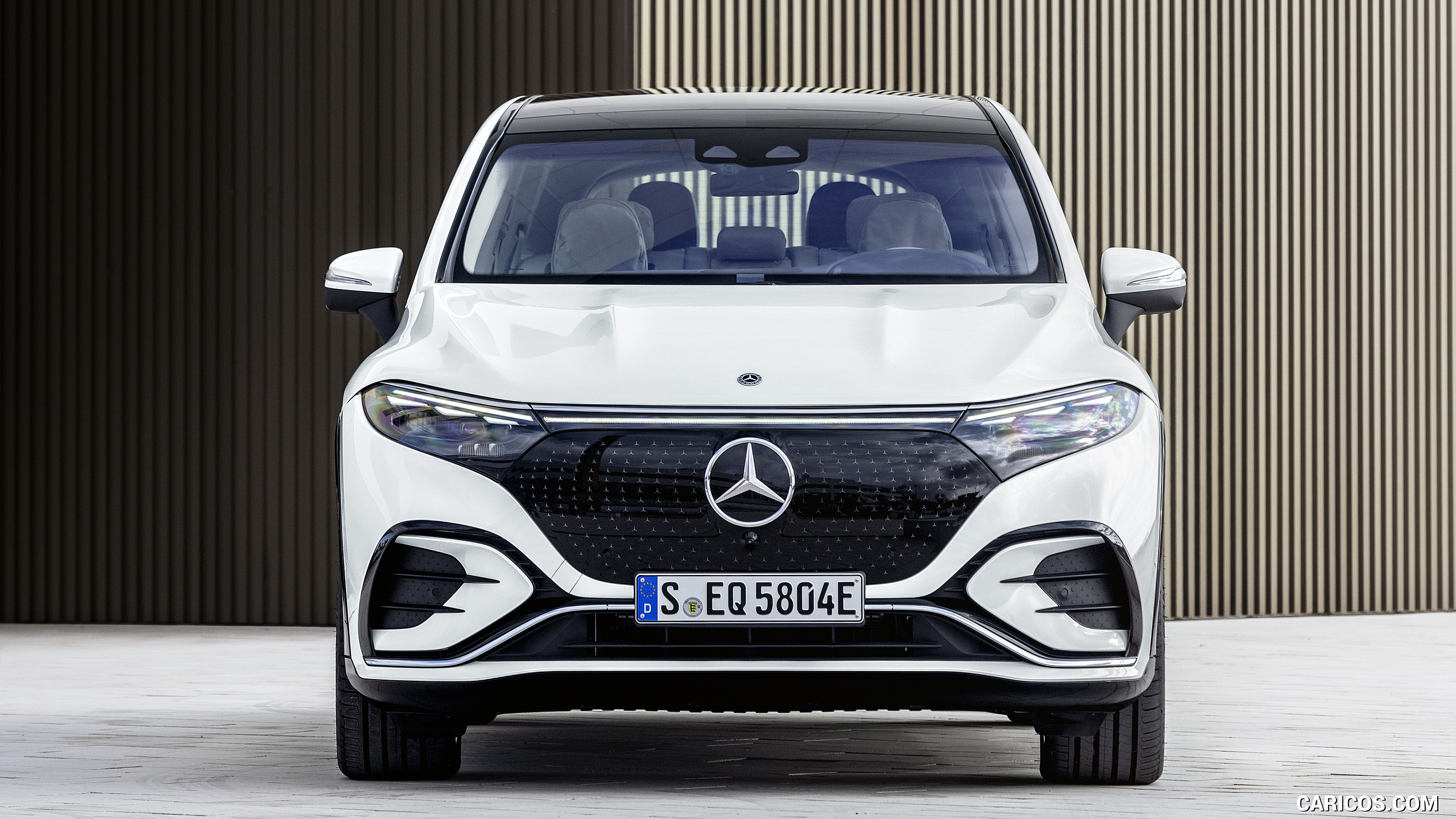 2023 Mercedes-Benz EQS SUV AMG Line (Color: Diamond White) - Front, #54 of 107