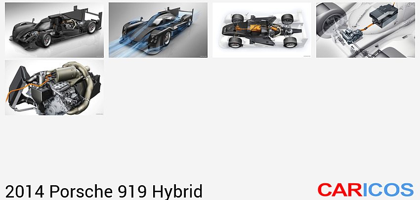 Porsche 919 Hybrid | 2014MY |  Le Mans Race Car | Phantom View | Technical Drawing