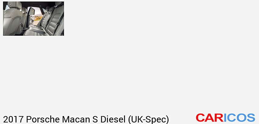 Porsche Macan S Diesel (UK-Spec) | 2017MY | Interior, Rear Seats