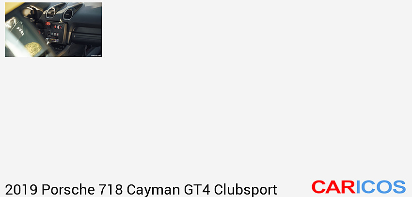 Porsche 718 Cayman GT4 Clubsport | 2019MY | Central Console