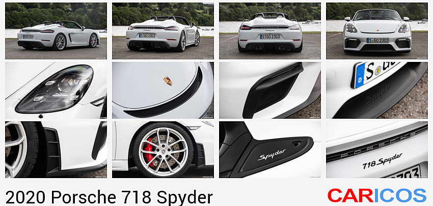 Porsche 718 Spyder | 2020MY | (Color: Carrara White Metallic) | Rear Three-Quarter