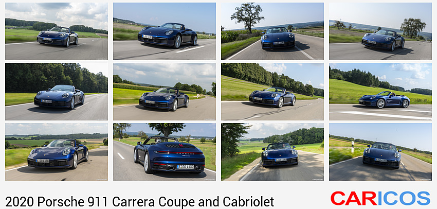 2020 Porsche 911 Carrera Cabriolet (Color: Gentian Blue Metallic) | Front Three-Quarter