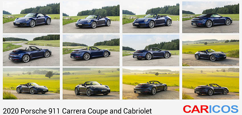 2020 Porsche 911 Carrera Cabriolet (Color: Gentian Blue Metallic) | Front Three-Quarter