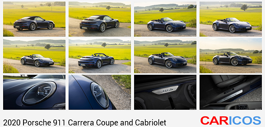 2020 Porsche 911 Carrera Cabriolet (Color: Gentian Blue Metallic) | Rear Three-Quarter