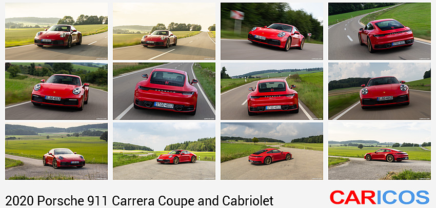2020 Porsche 911 Carrera Coupe (Color: Guards Red) | Front Three-Quarter
