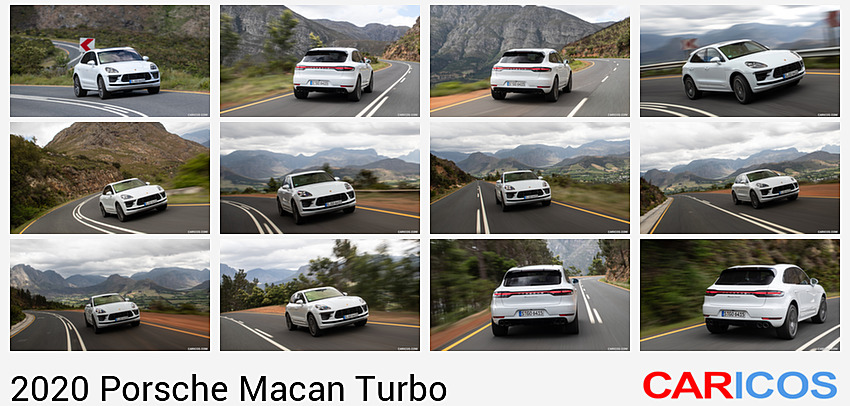 Porsche Macan Turbo | 2020MY |  (Color: Carrara White Metallic) | Front Three-Quarter