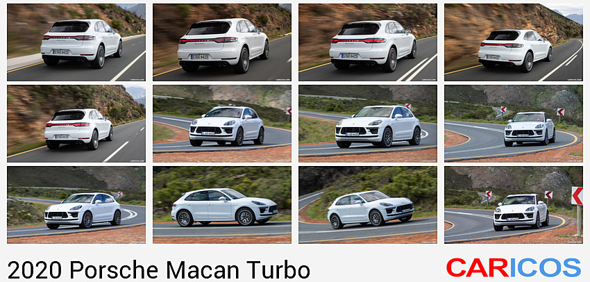 Porsche Macan Turbo | 2020MY |  (Color: Carrara White Metallic) | Rear Three-Quarter