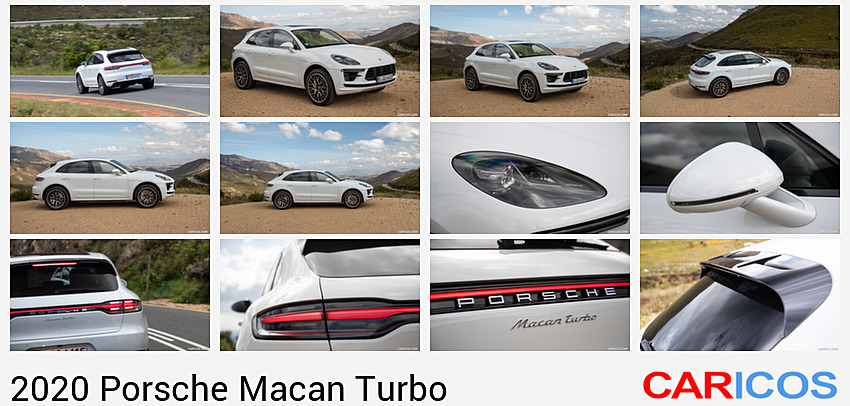 Porsche Macan Turbo | 2020MY |  (Color: Carrara White Metallic) | Rear Three-Quarter