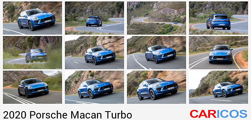 Porsche Macan Turbo | 2020MY |  (Color: Sapphire Blue Metallic) | Front Three-Quarter