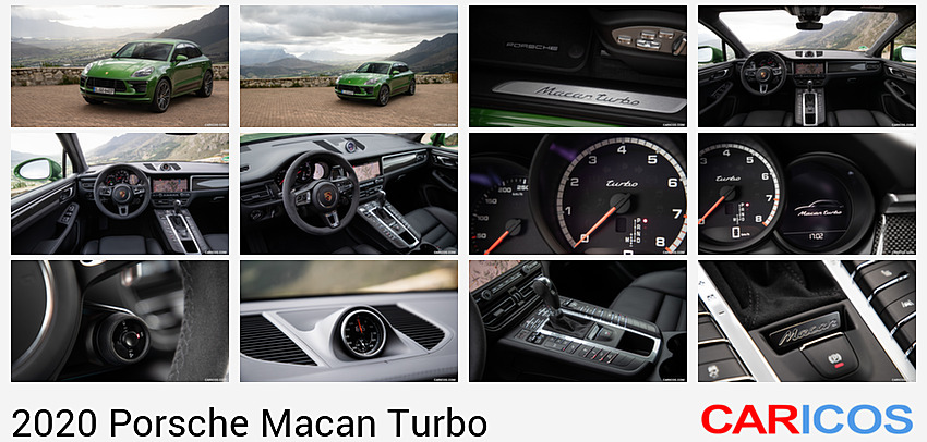Porsche Macan Turbo | 2020MY |  (Color: Mamba Green Metallic) | Front Three-Quarter