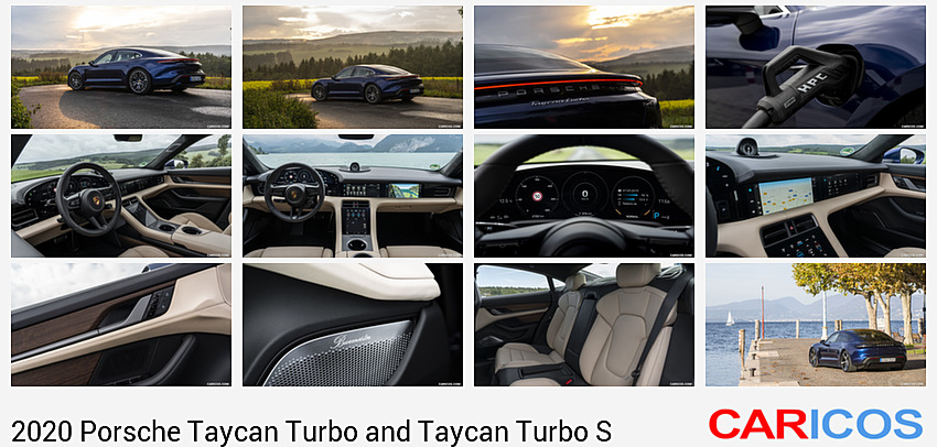 2020 Porsche Taycan Turbo (Color: Gentian Blue Metallic) | Rear Three-Quarter