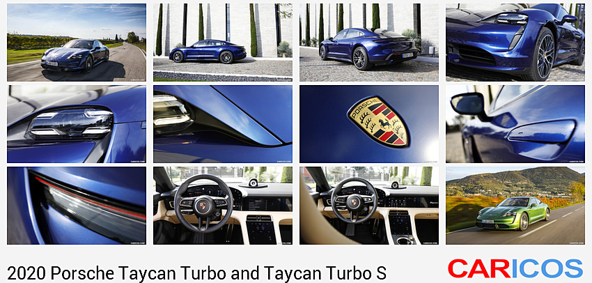 2020 Porsche Taycan Turbo (Color: Gentian Blue Metallic) | Front Three-Quarter