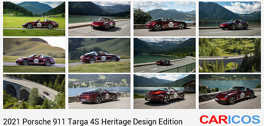 Porsche 911 Targa 4S Heritage Design Edition | 2021MY |  (Color: Cherry Metallic) | Side