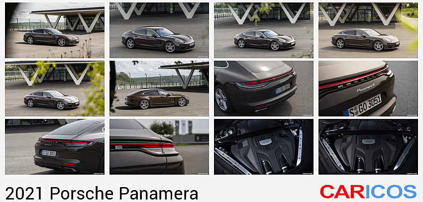Porsche Panamera | 2021MY | 4 (Color: Truffle Brown Metallic) | Front Three-Quarter