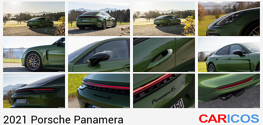 Porsche Panamera | 2021MY | 4S (Color: Mamba Green Metallic) | Rear Three-Quarter