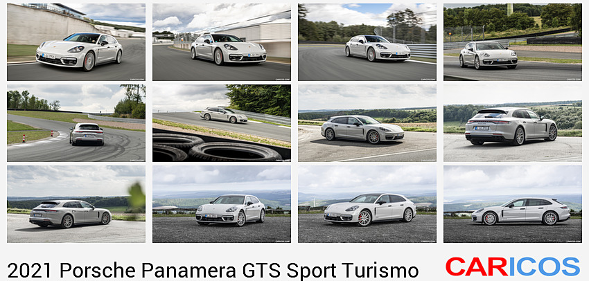 Porsche Panamera GTS Sport Turismo | 2021MY |  (Color: Crayon) | Front Three-Quarter