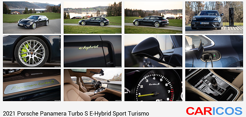 Porsche Panamera Turbo S E-Hybrid Sport Turismo | 2021MY |  (Color: Night Blue Metallic) | Front Three-Quarter