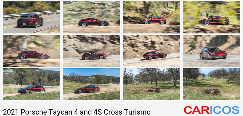 2021 Porsche Taycan 4 Cross Turismo (Color: Cherry Red) | Rear