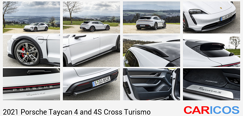 2021 Porsche Taycan 4S Cross Turismo (Color: Ice Grey Metallic) | Front Three-Quarter