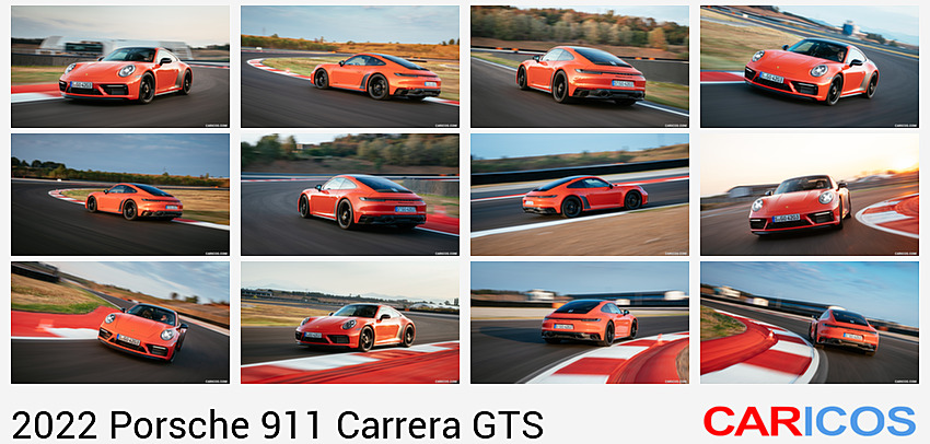 2022 Porsche 911 Carrera 4 GTS (Color: Lava Orange) | Front Three-Quarter