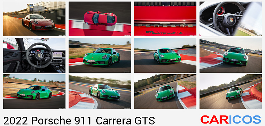 Porsche 911 Carrera GTS | 2022MY |  (Color: Carmine Red) | Front Three-Quarter