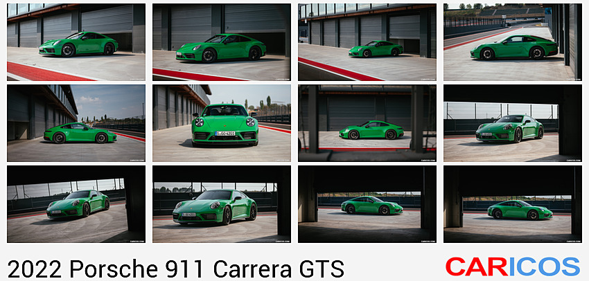 Porsche 911 Carrera GTS | 2022MY |  (Color: Python Green) | Front Three-Quarter