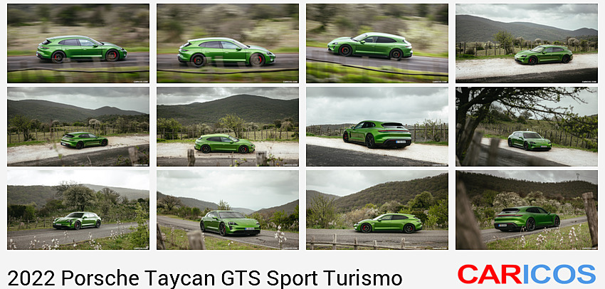 Porsche Taycan GTS Sport Turismo | 2022MY |  (Color: Mamba Green Metallic) | Side