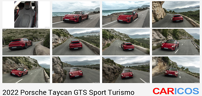 Porsche Taycan GTS Sport Turismo | 2022MY |  (Color: Carmine Red) | Interior, Front Seats
