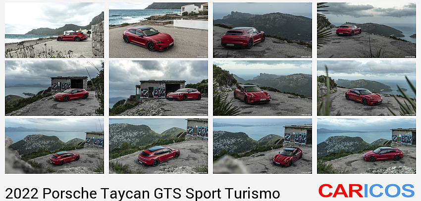 Porsche Taycan GTS Sport Turismo | 2022MY |  (Color: Carmine Red) | Side