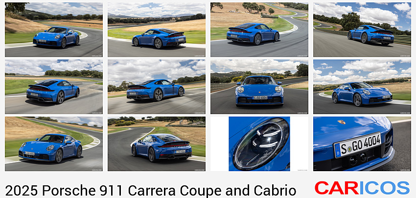 2025 Porsche 911 Carrera Coupe (Color: Lugano Blue) | Front Three-Quarter