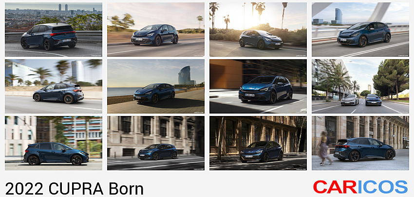 CUPRA Born | 2022MY |  (Color: Aurora Blue) | Rear Three-Quarter
