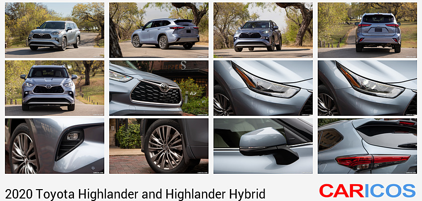 2020 Toyota Highlander Platinum (Color: Moon Dust) | Front Three-Quarter