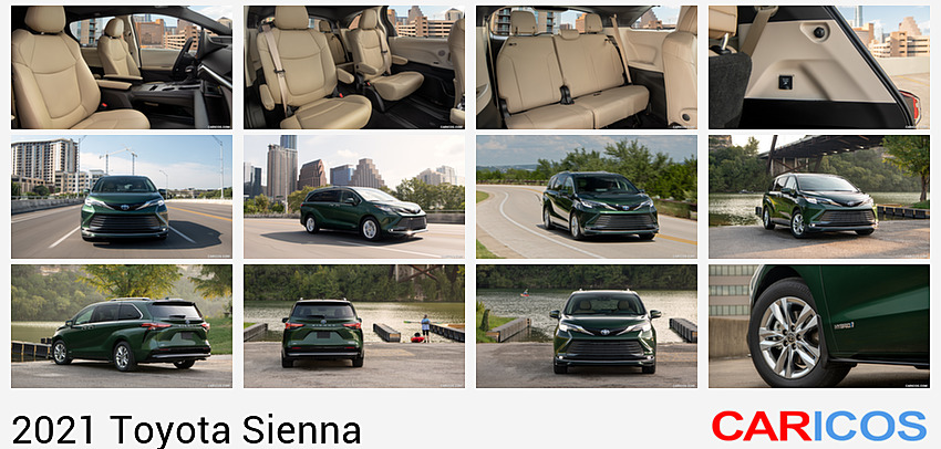 Toyota Sienna | 2021MY |  Hybrid XLE AWD (Color: Sunset Bronze Mica) | Interior, Front Seats