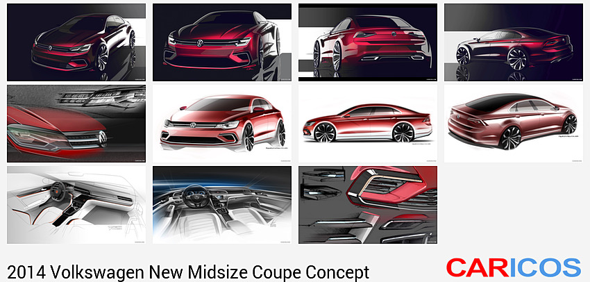 Volkswagen New Midsize Coupe Concept | 2014MY |   | Design Sketch