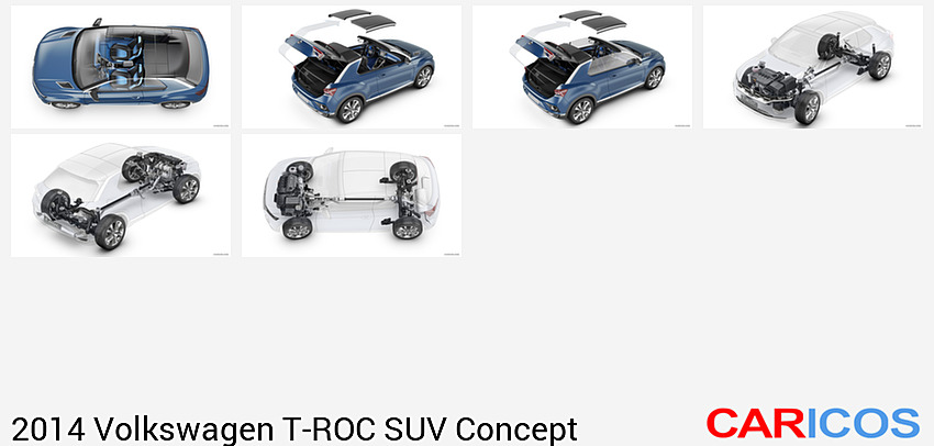 Volkswagen T-ROC SUV Concept | 2014MY |   | Technical Drawing