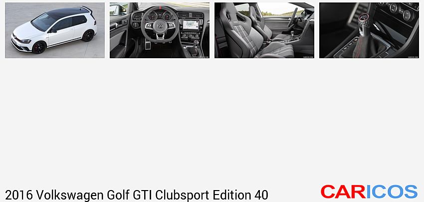 Volkswagen Golf GTI Clubsport Edition 40 | 2016MY |  with Optional Black Wheels and Roof | Top