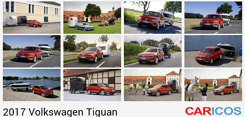 Volkswagen Tiguan | 2017MY |  with a Trailer | Front Three-Quarter