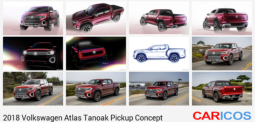 Volkswagen Atlas Tanoak Pickup Concept | 2018MY | Design Sketch