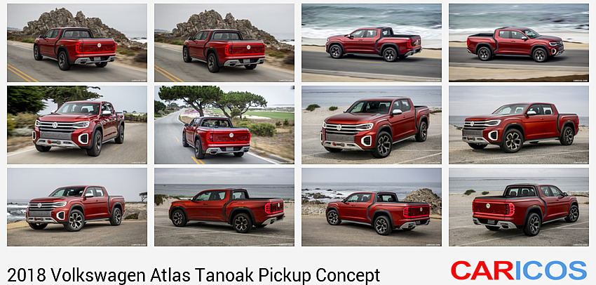 Volkswagen Atlas Tanoak Pickup Concept | 2018MY | Rear Three-Quarter