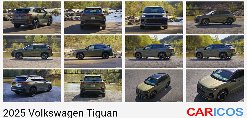Volkswagen Tiguan | 2025MY |  SEL R-Line (Color: Avocado Green) | Rear Three-Quarter